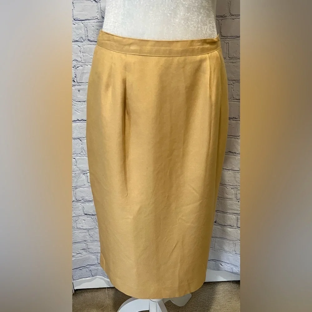 Vintage Sassoon women’s two-piece yellow plaid skirt Suit Set size 8 - Picture 7 of 11